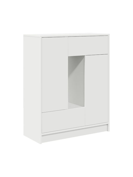 Wooden Chest of Drawers White 73x31x90cm