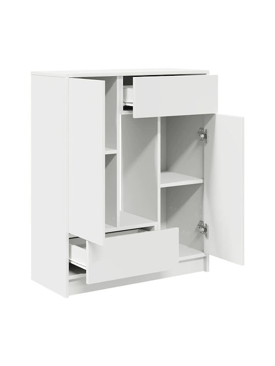 Wooden Chest of Drawers White 73x31x90cm
