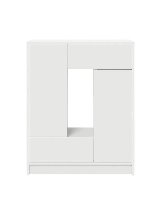 Wooden Chest of Drawers White 73x31x90cm