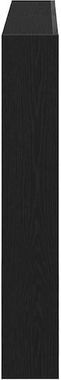 vidaXL LED Bed Headboard Wooden Black Oak 140x102cm