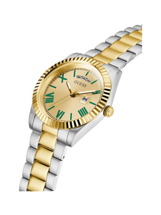 Guess Connoisseur Watch Battery with Gold Metal Bracelet