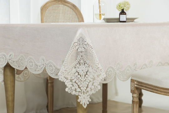 Pls-tb2222 Lt Coffee Silk Embroidery Handmade Lace 67×170 Liolios Home