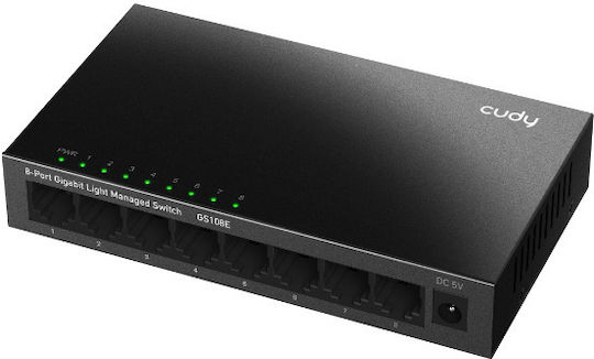 Cudy GS108E v1 Managed L2 Switch με 8 Θύρες Gigabit (1Gbps) Ethernet