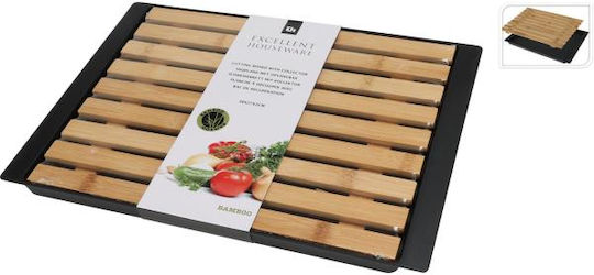Excellent Houseware Suprafață de Tăiere pentru Pâine din Bambus Maro 33x26cm 1buc