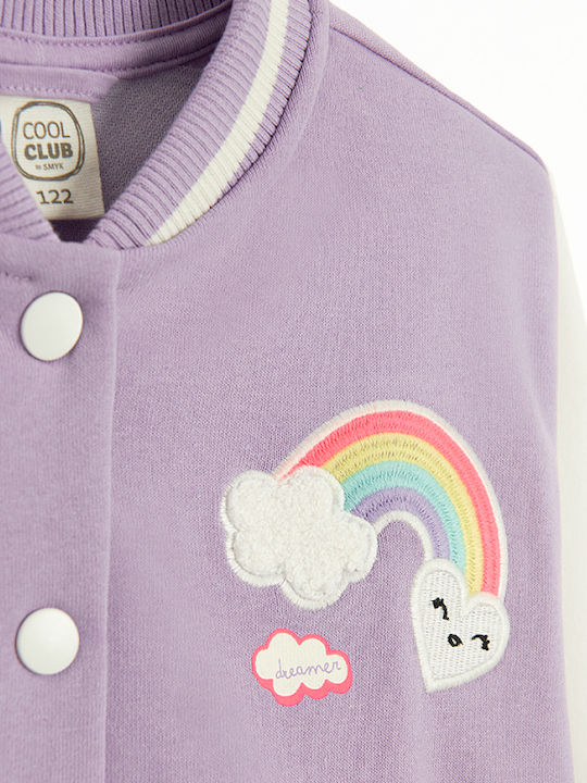 Kids Cardigan Purple
