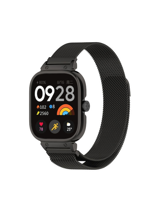 Redmi Watch 5 Redmi Watch 4 Θήκη Ρολογιού Μεταλλικό Πλαίσιο Ενσωματωμένη Ζώνη Ρολογιού Milan Magnetic Steel Mesh Μαύρο Redmi Watch 5 Redmi Watch 4 Θήκη Ρολογιού Μεταλλικό Πλαίσιο Ενσωματωμένη Ζώνη Ρολογιού Milan Magnetic Steel Mesh Μαύρο