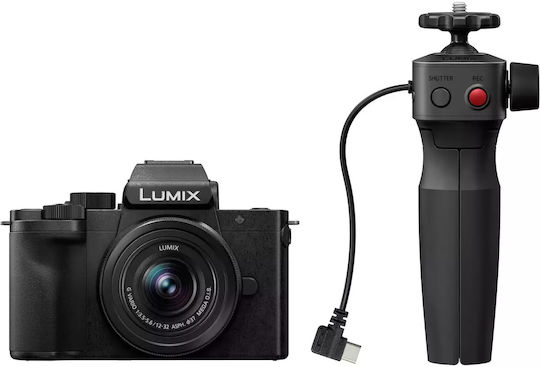 Panasonic C-G100D Mirrorless Φωτογραφική Μηχανή Kit (G Vario 12-32mm F3.5-5.6 Asph. Mega OIS) + Tripod Grip Μαύρη