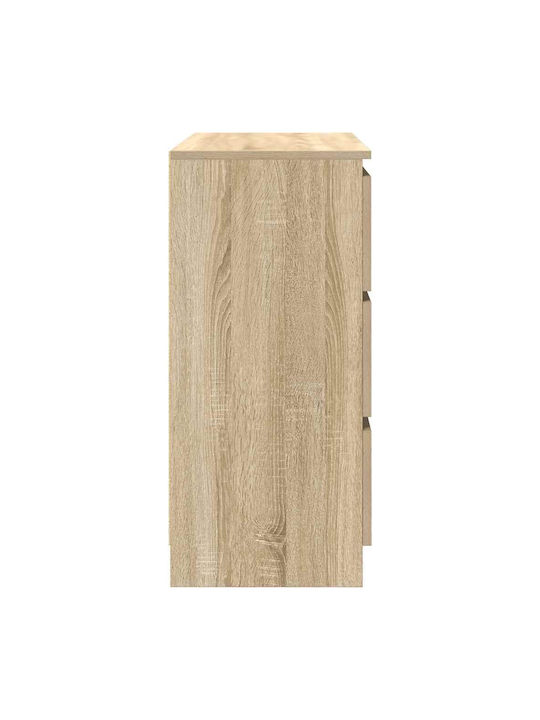 Wooden Chest of Drawers Coffee 80x35x80cm