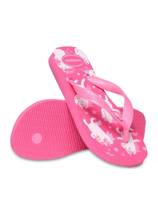 Șlapi pentru copii Flip Flops Roz Fantasy