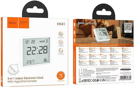 Hoco Ceas De Masă Digital LED Din Plastic Alb BG-14-0674