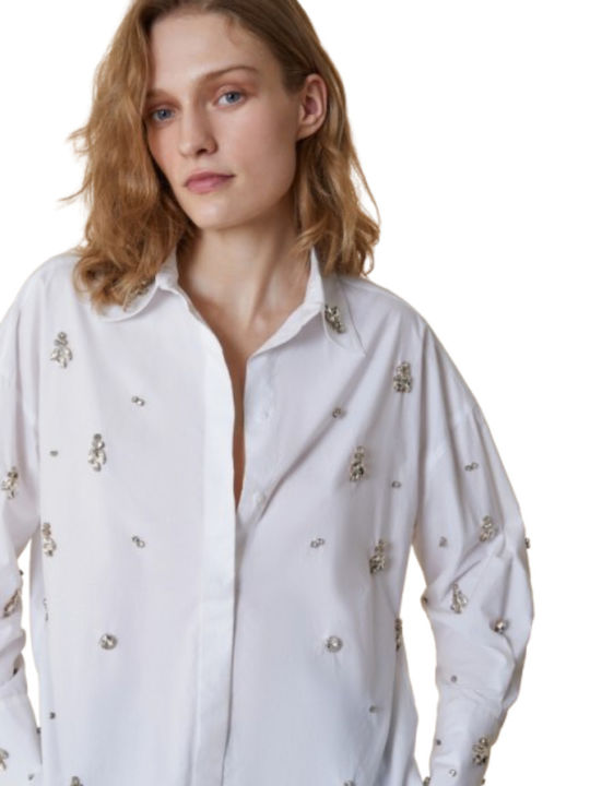 Mânecă lungă Femei Cămașă White