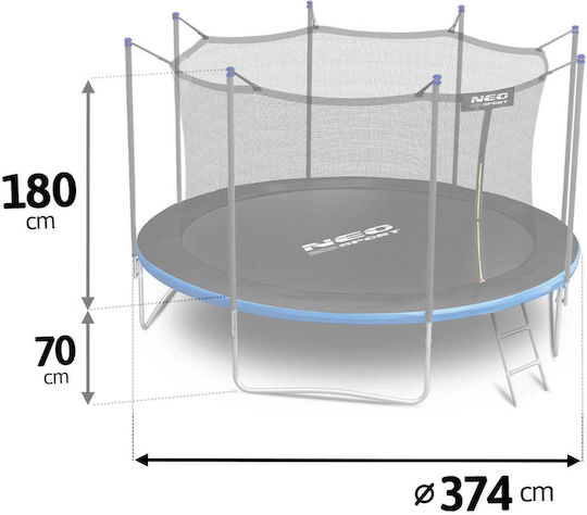 NEO Sport Trampolin Draußen mit Netz & Leiter