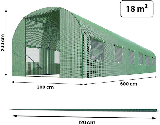 Градински тунел 3 X 6 м 18м2 Plonos
