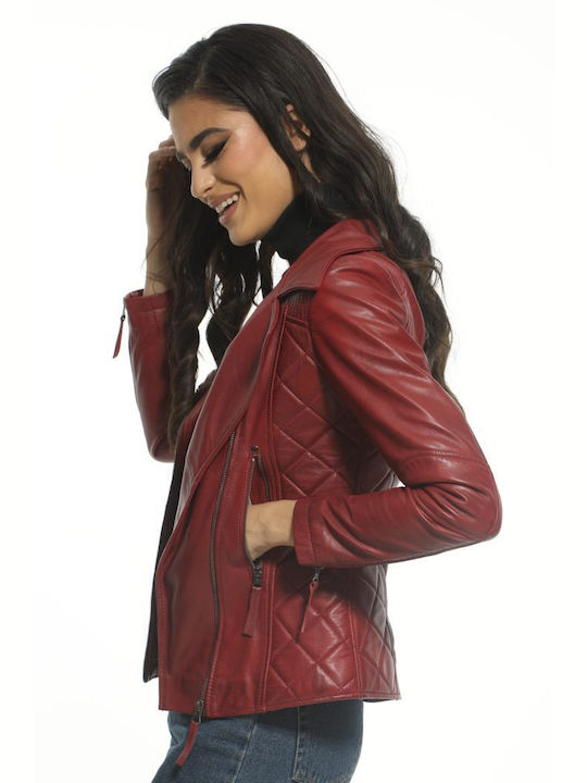 Newton Leather Perfecto Leather Jacket Leather Bordeaux