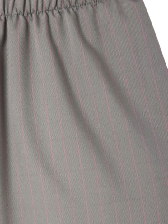 Women's Fabric Trousers Grey/fuchsia