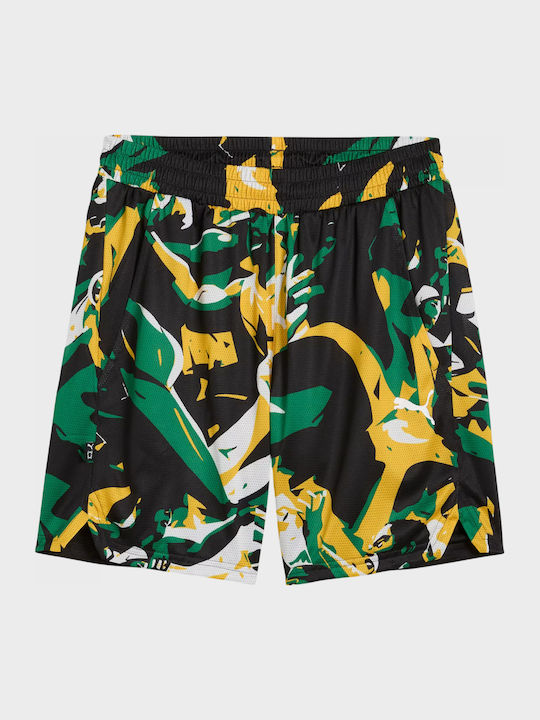 Men's Athletic Shorts Black - Green