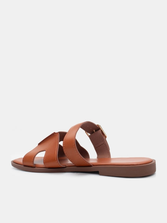 Women's Flat Sandals in Brown Color