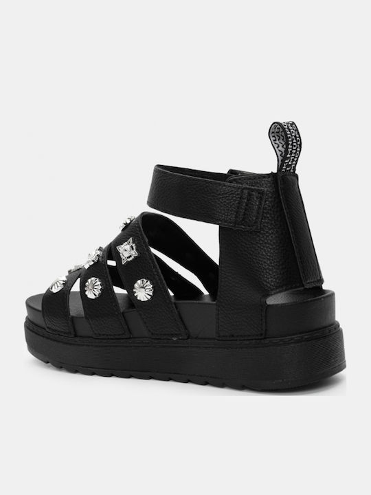 Γυναικεία Σανδάλια Flatforms Μαύρα