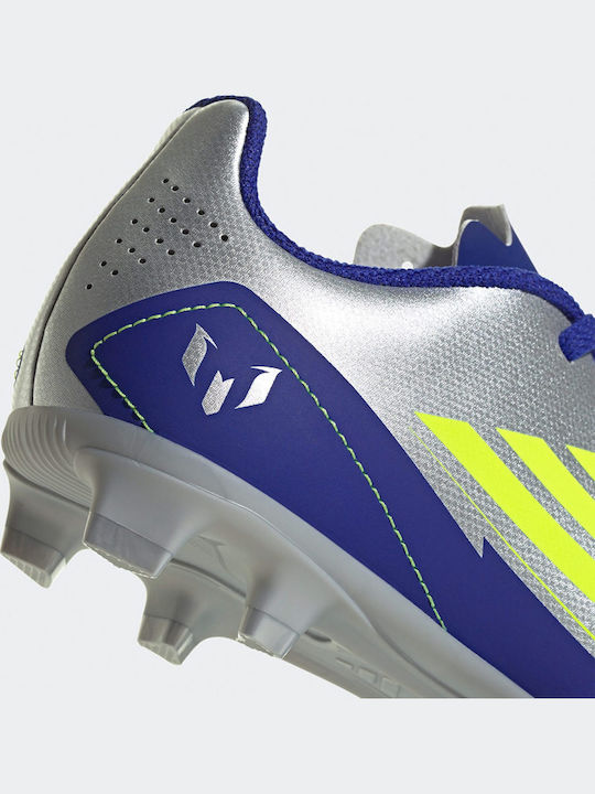 F50 CLUB Kids Molded Soccer Shoes Silver