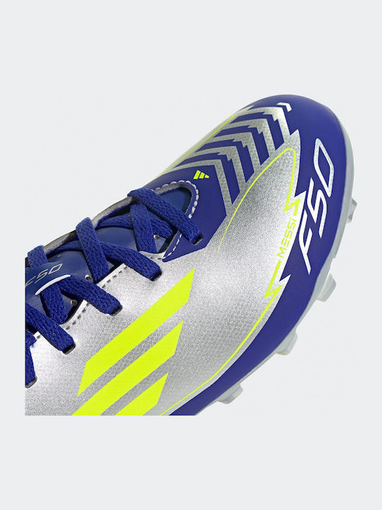 F50 CLUB Kids Molded Soccer Shoes Silver