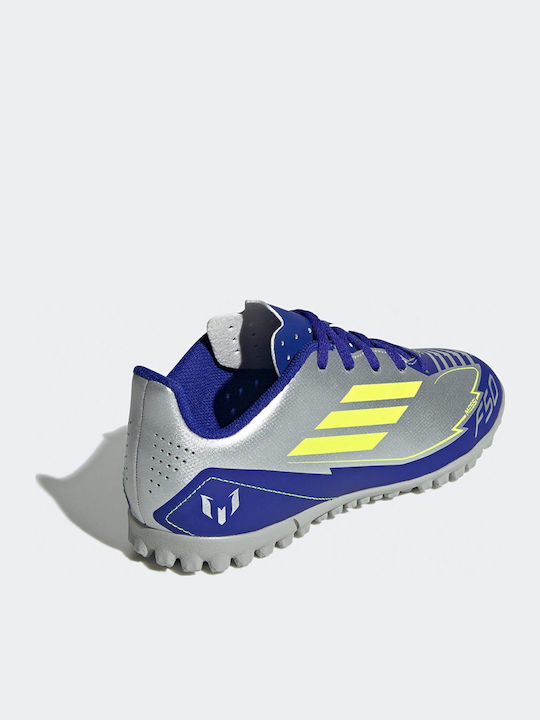 Messi F50 Club Tf Kids Turf Soccer Shoes Silver