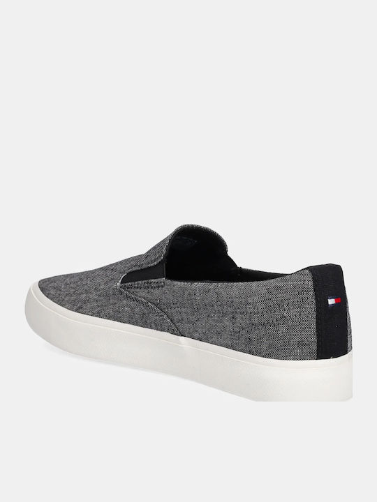 Πάνινα Ανδρικά Slip-On Μαύρα