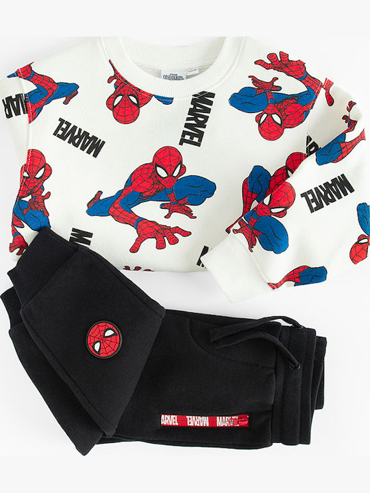 Παιδικό Σετ Φόρμας Εκρού 2τμχ Spiderman