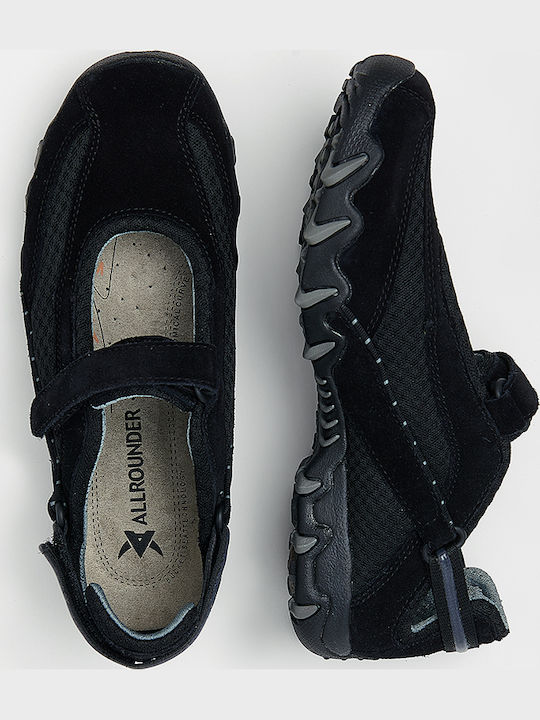 Damen Ballerinas Anatomisch Schwarze