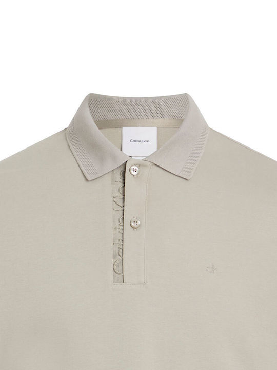 Calvin Klein Polo Bluse Aluminum