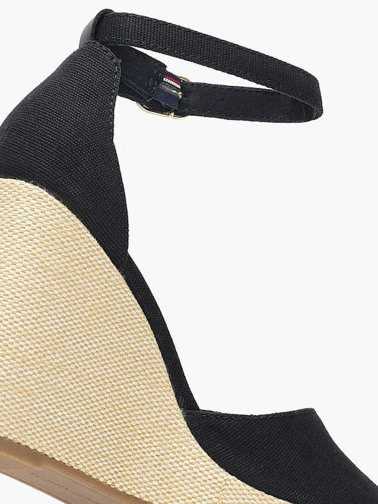 Damenplattformen im Espadrilles-Stil Schwarz