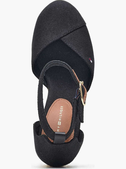 Damenplattformen im Espadrilles-Stil Schwarz
