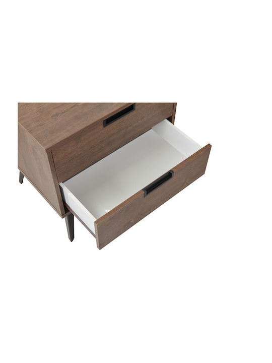 Nachttisch Nuez Metall Braun 58x39x55cm
