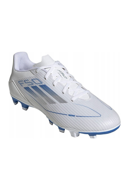 adidas F50 Club Fußballschuhe mit Stollen Weiß