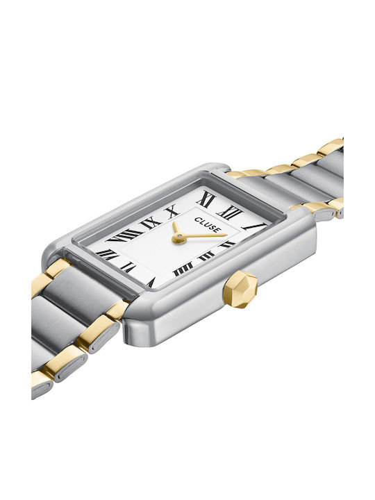 Womens Watch 21mm Battery With Steel Bracelet Silver/Gold