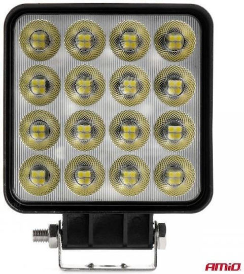 AMiO Squareς Waterproof Headlights Car LED Universal 12 / 24V 192W 11cm 1pcs