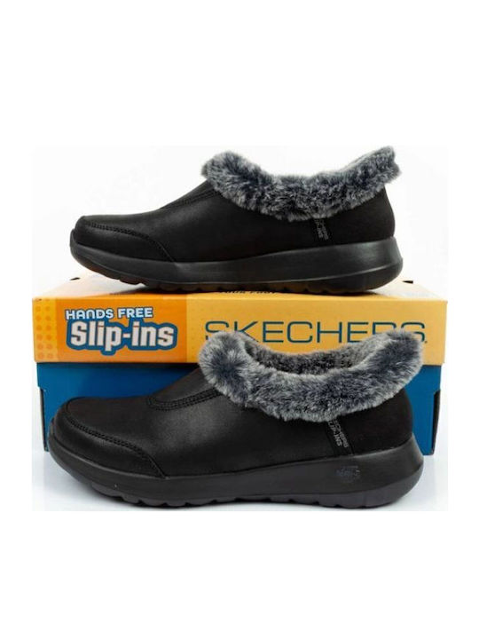 Closed Leather Women's Slippers Black