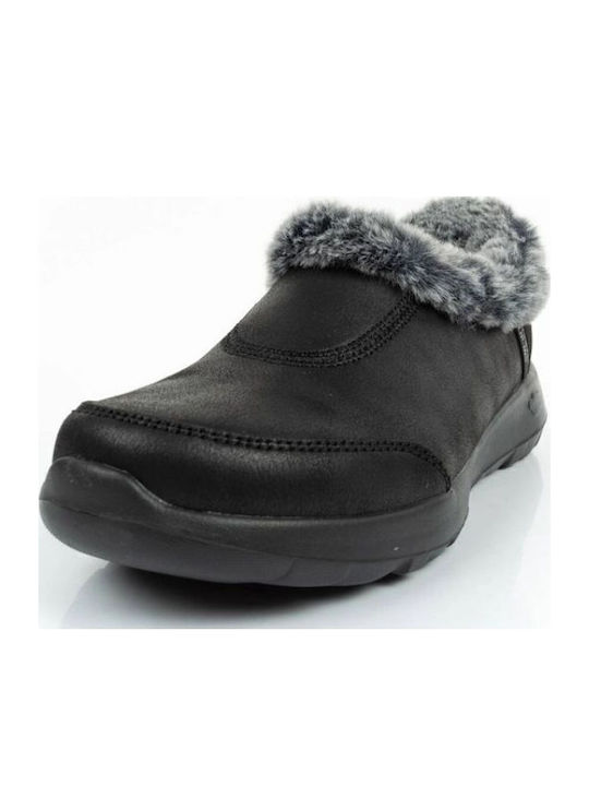 Closed Leather Women's Slippers Black