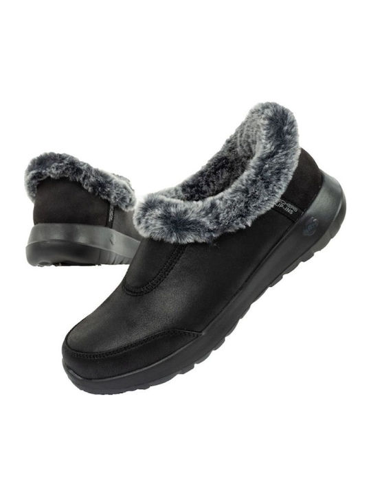 Closed Leather Women's Slippers Black