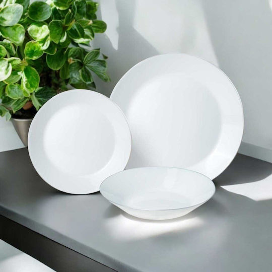 KING Hoff White Porcelain Dinnerware Set 18pcs