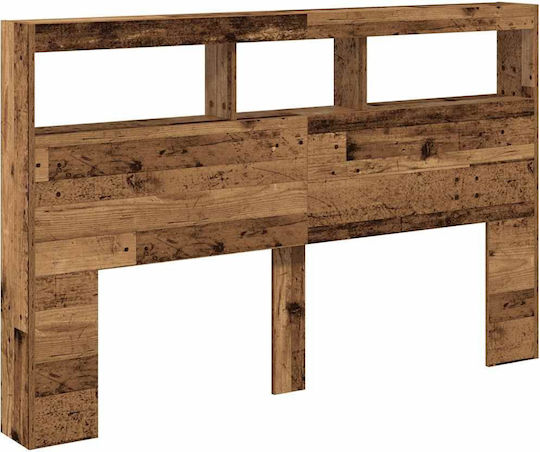 vidaXL Tăblie de Pat LED din Lemn Maro 160x102cm