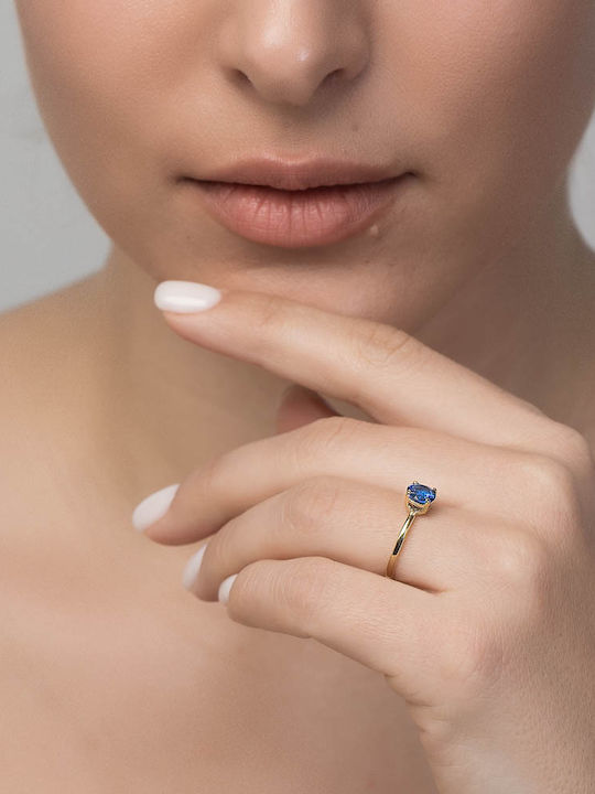 Dio Jewellery Lab Γυναικείο Δαχτυλίδι με Πέτρες από Ασήμι