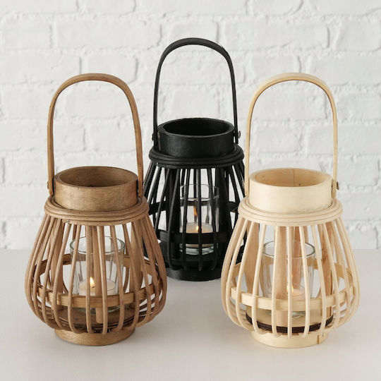 Boltze Laterne Bamboo Schwarz 1Stück