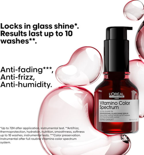 L'Oréal Professionnel Serie Expert Vitamino Color Spectrum Glass Shine Leave In Hair Serum for Anti-Frizz 50ml