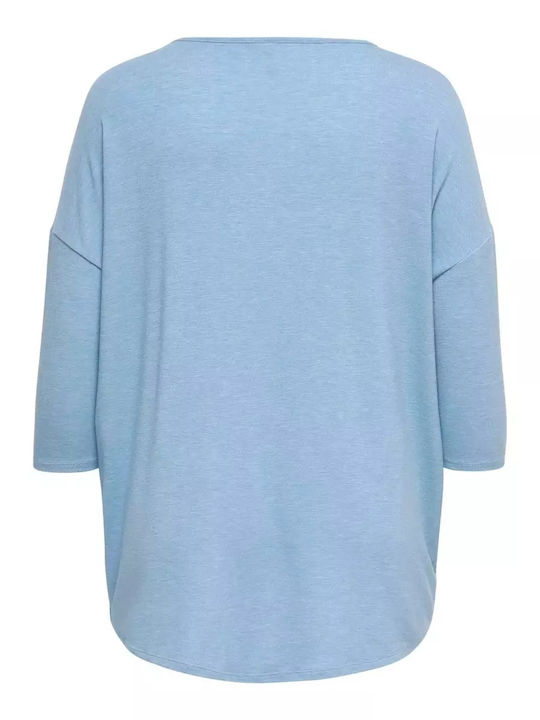 Damen Bluse mit 3/4 Ärmel Sky Blue