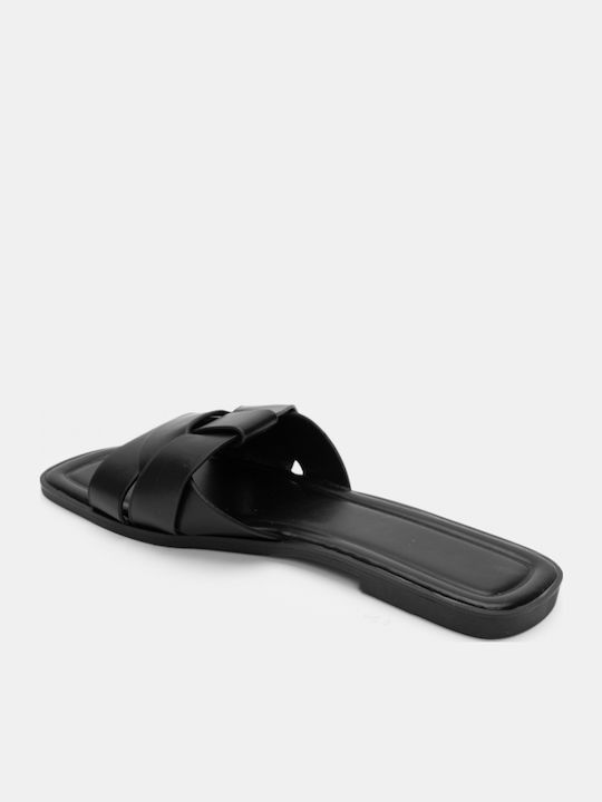 Women's Flat Sandals in Black Color