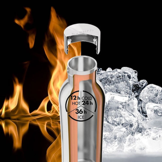 Casa Bugatti Pahar Termos Reciclabil Oțel Inoxidabil 500ml Negru Auriu