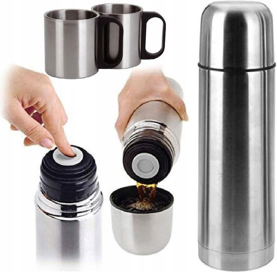 Excellent Houseware Μπουκάλι Θερμός Ανοξείδωτο 180ml Silver