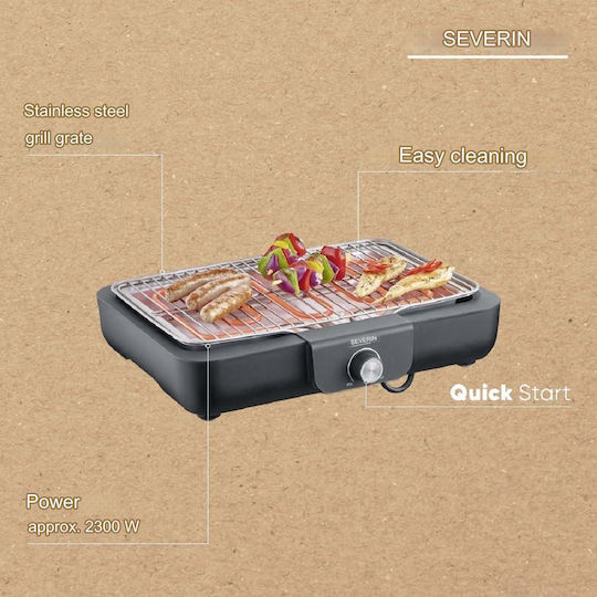 Severin Teppanyaki cu Termostat Reglabil 2300W 37x29cm.