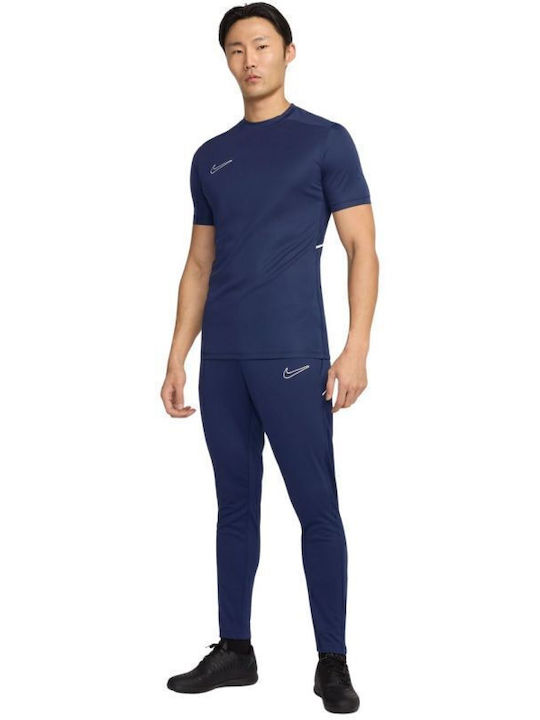 Academy Παντελόνι Φόρμας Dri-Fit Γυαλιστερό χωρίς Λάστιχο Navy Μπλε