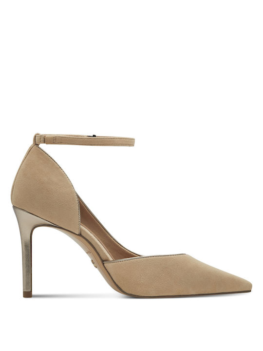 Tamaris Leder Pumps Beige